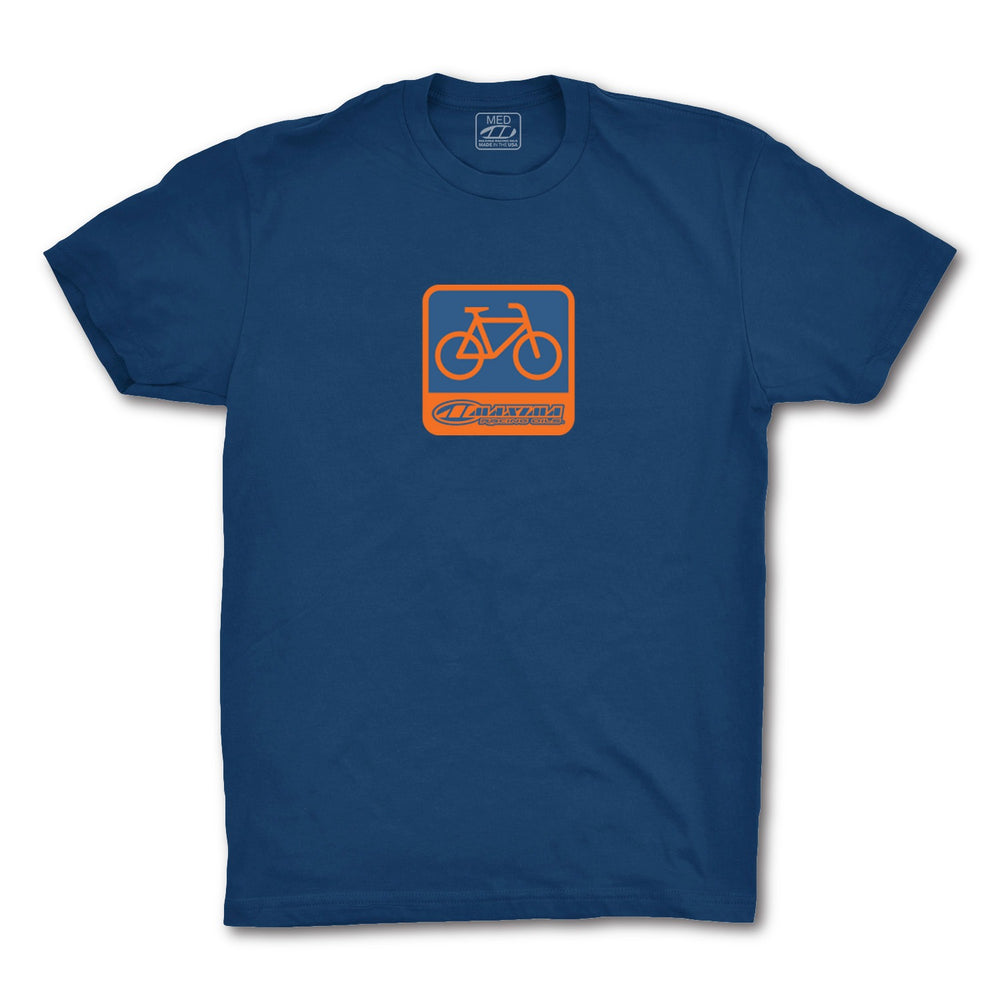 T-Shirt Maxima Oils Bike Sign Cool Blue XL
